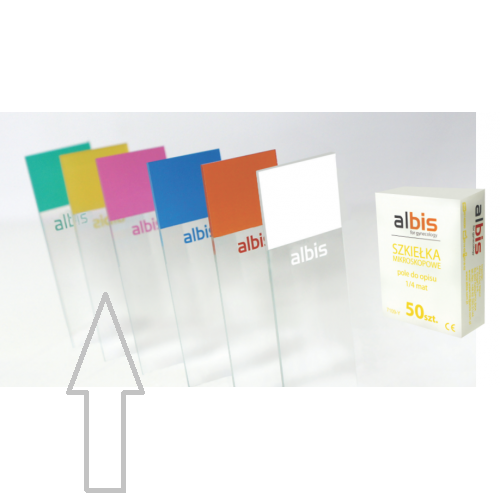 Microscope Slides for Cytology single frosted end, yellow 50pcs.